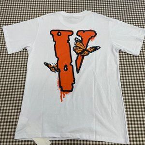 NWT VLONE orange butterfly T-Shirt Size L